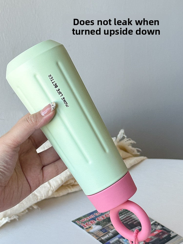 316 Stainless Steel Insulated Cup Creative Petal Portable Sports Handle Cup