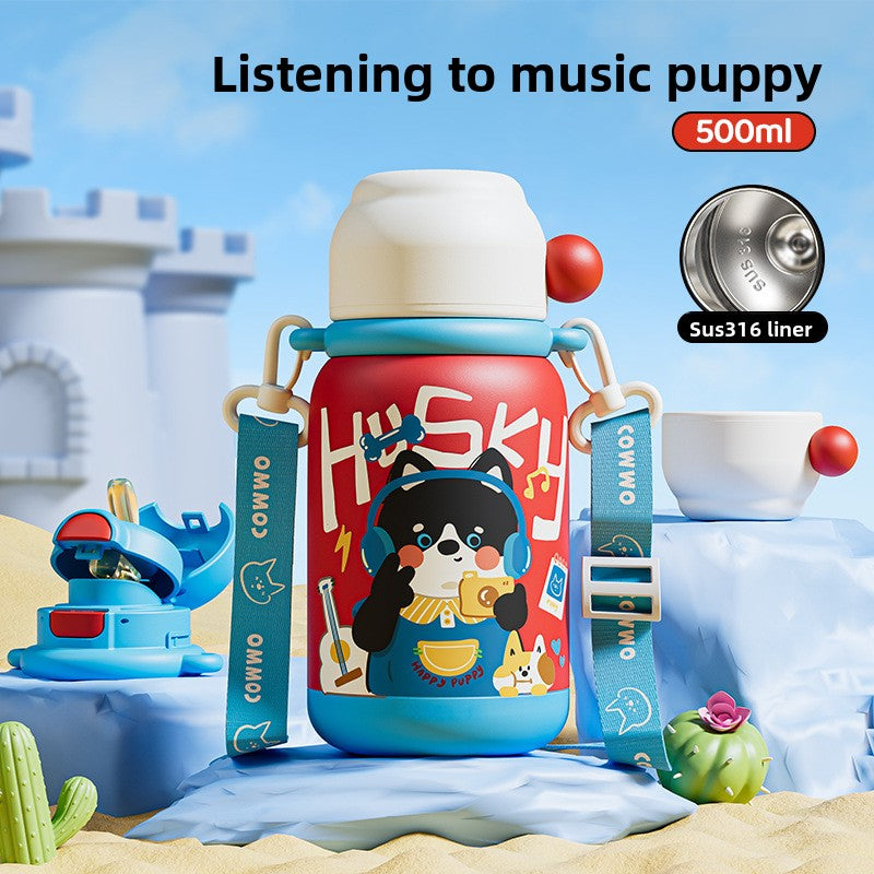 316 Stainless Steel Cartoon Insulated Cup Portable Travel Student Children