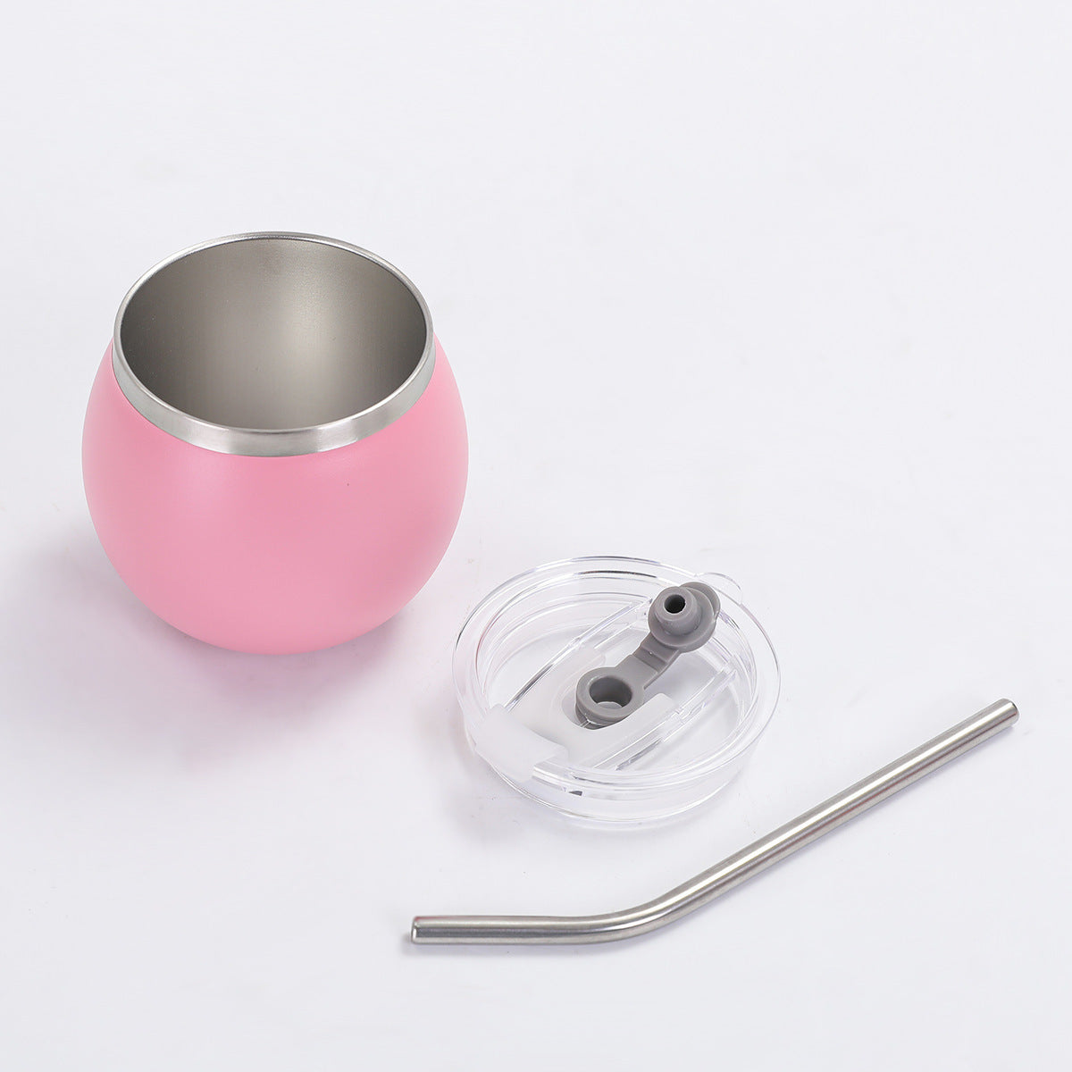 Mini Mate Tea Cup with Straw 304 Stainless Steel Pocket Portable