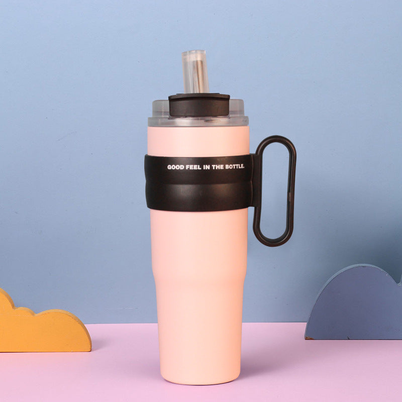 Dopamine Thermos Cup 304 Stainless Steel Large Capacity Handle Portable Outdoor Water Cup