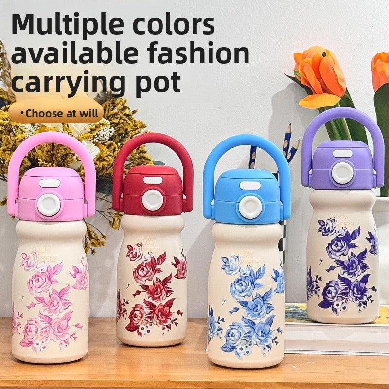 Cartoon Children's Insulated Cup 316 Stainless Steel Portable Tote Bottle