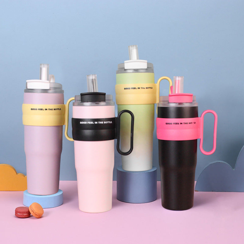 Dopamine Thermos Cup 304 Stainless Steel Large Capacity Handle Portable Outdoor Water Cup