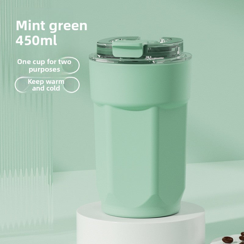 Simple 304 Stainless Steel Insulated Cup with Intelligent Temperature Measurement for Outdoor Sports and Portability