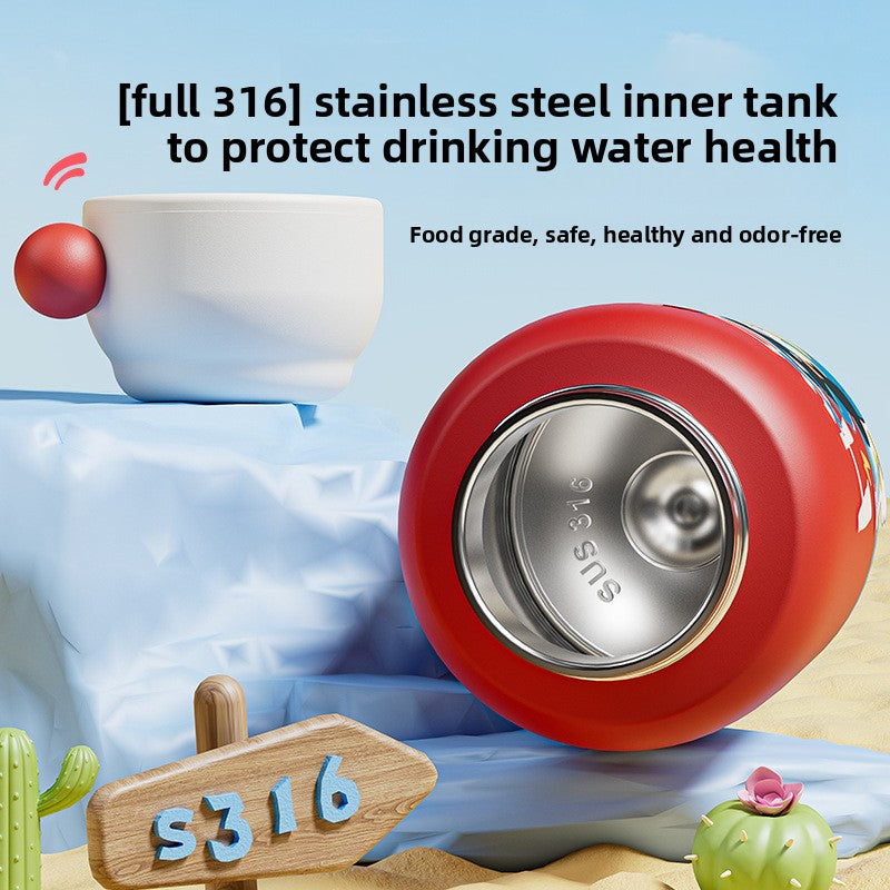 316 Stainless Steel Cartoon Insulated Cup Portable Travel Student Children