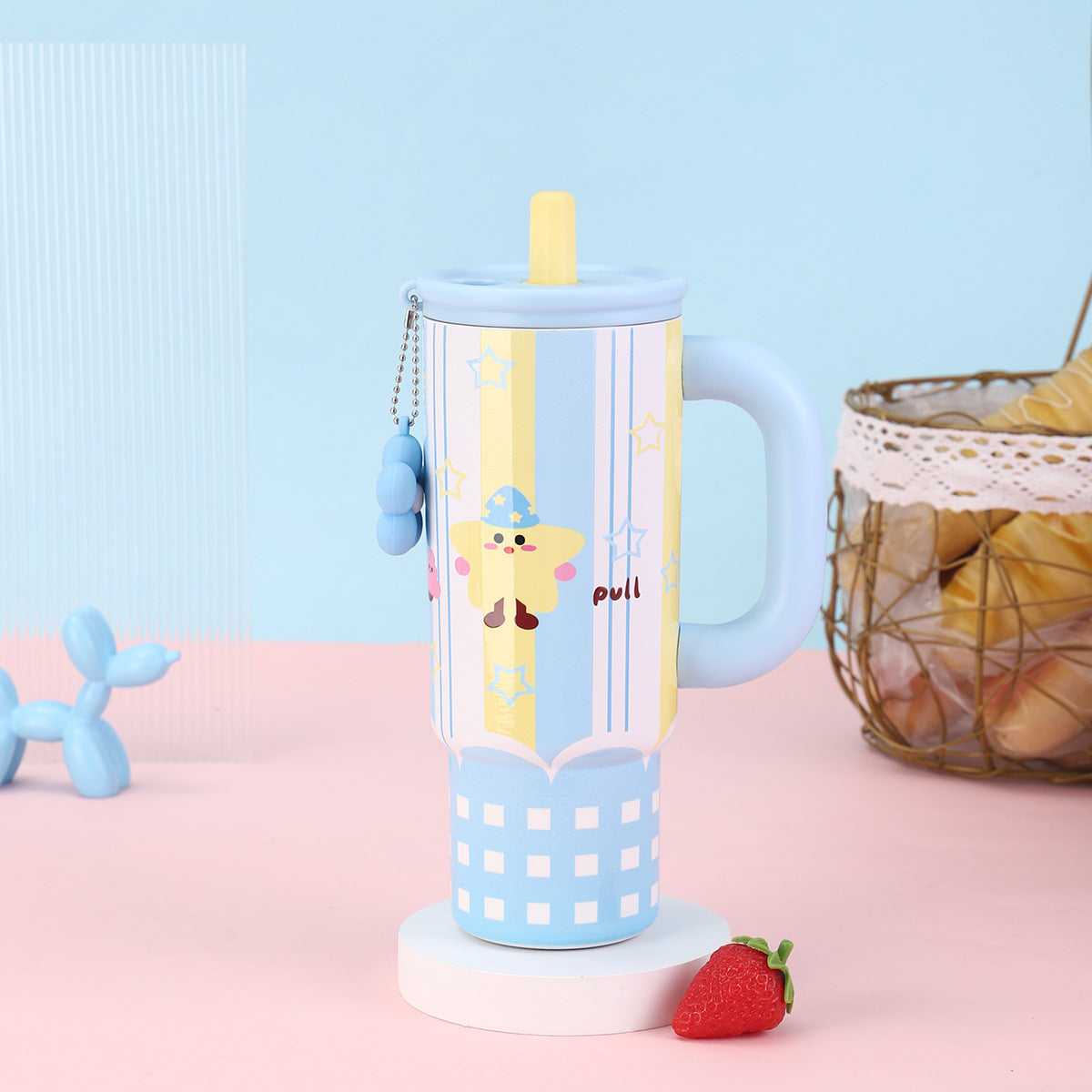 Cute Fashionable Stainless Steel Insulated Cup with Portable Handle