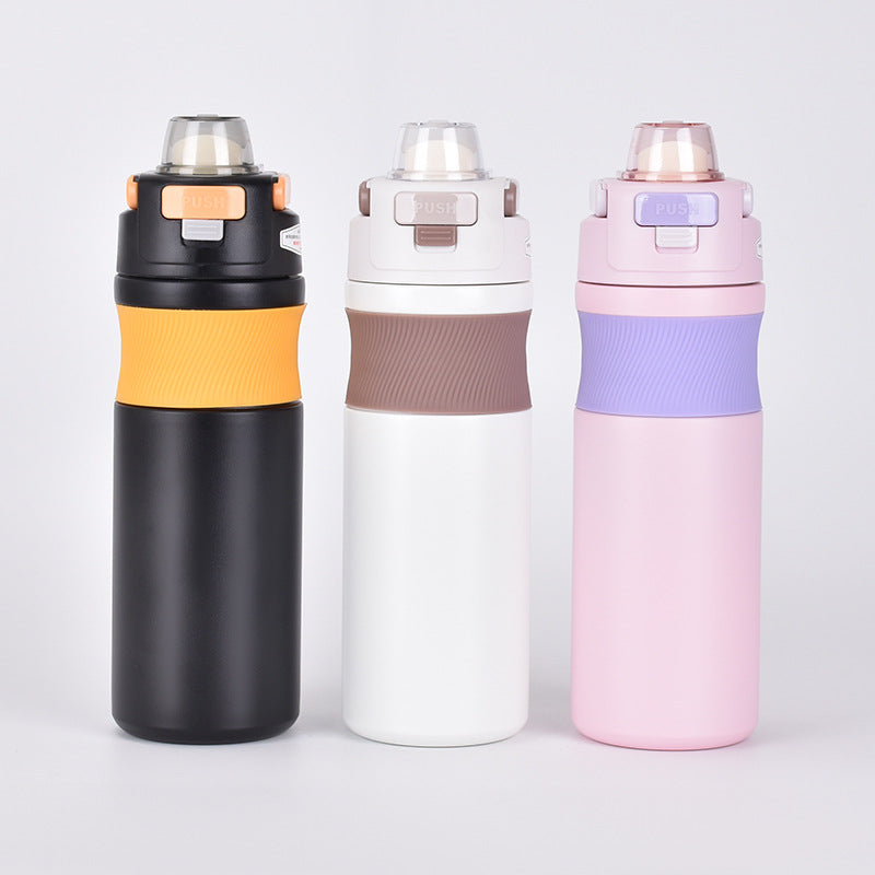 304 Stainless Steel Pop-up Lid Insulated Vacuum Travel Mug Outdoor Portable Handheld
