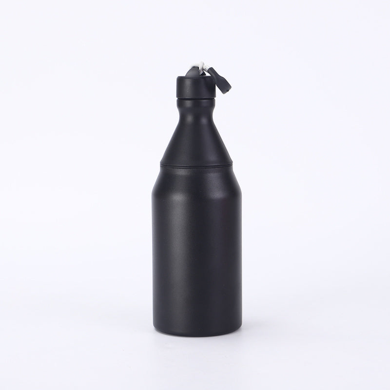 Fashion Small Mouth Bottle Simple Detachable 304 Stainless Steel Insulated Cup Portable with Strap