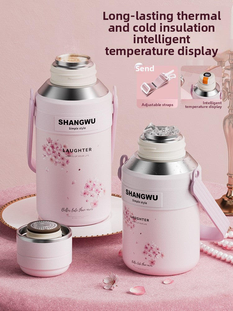 Large Capacity Insulated 316 Stainless Steel Sakura Water Cup