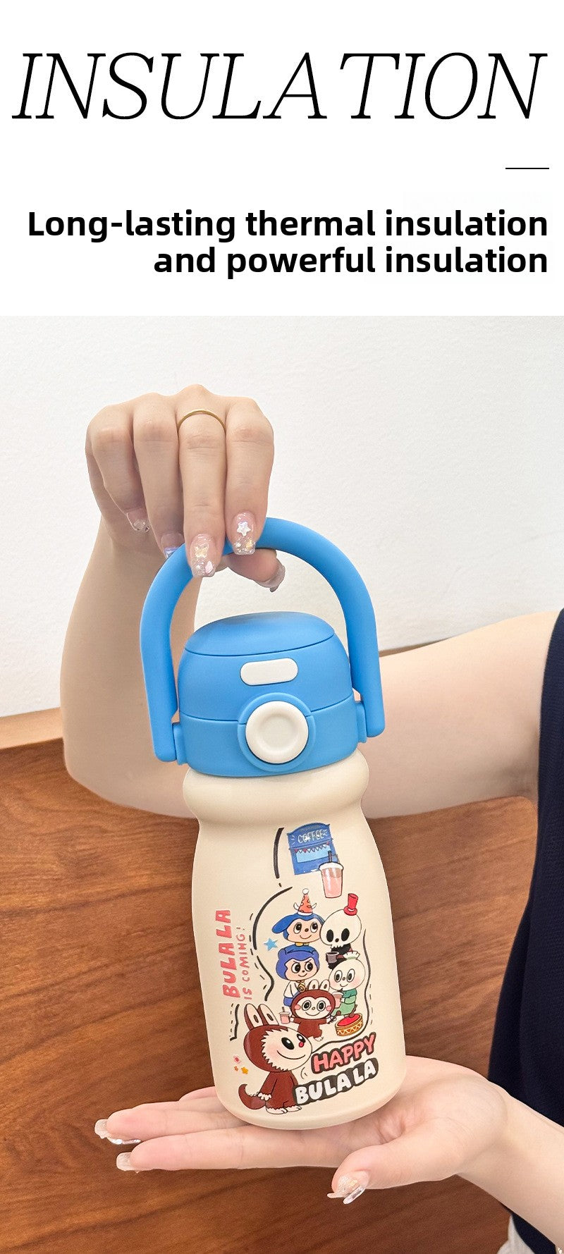 Cartoon Children's Insulated Cup 316 Stainless Steel Double Drinking Cute Portable Tote Bottle