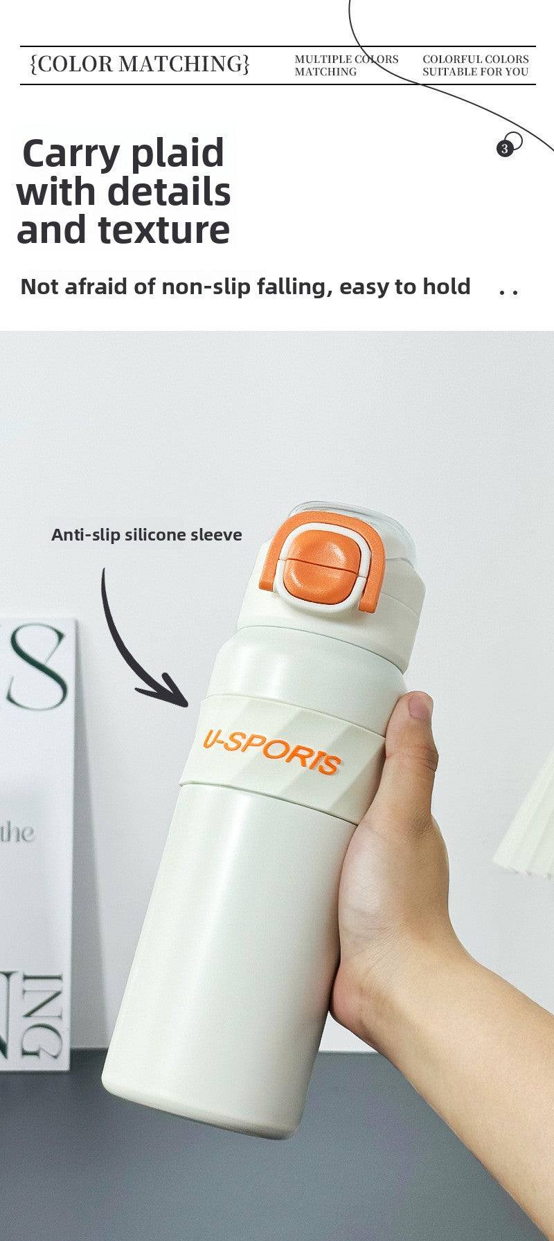 316 Stainless Steel Insulated Cup Convenient Outdoor Sports Pop-up Lid
