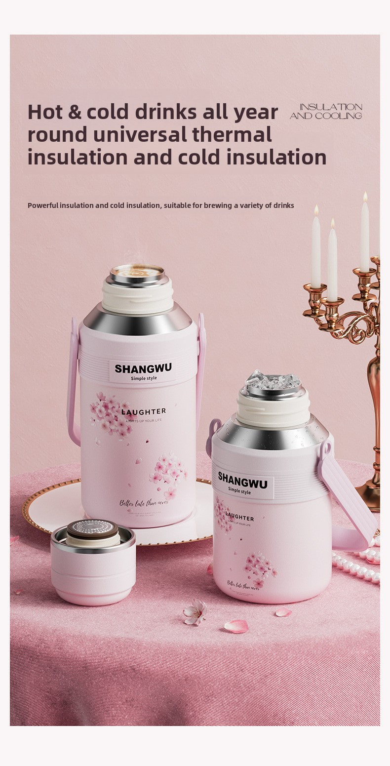 Large Capacity Insulated 316 Stainless Steel Sakura Water Cup