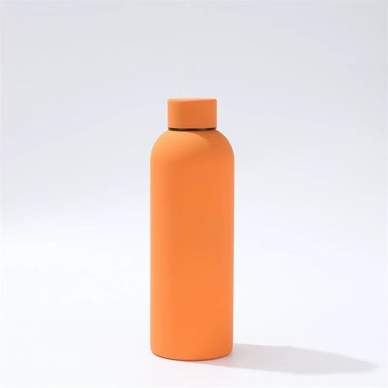 304 Stainless Steel Rubber Paint Small Mouth Bottle Thermos Cup Solid Color Minimalist