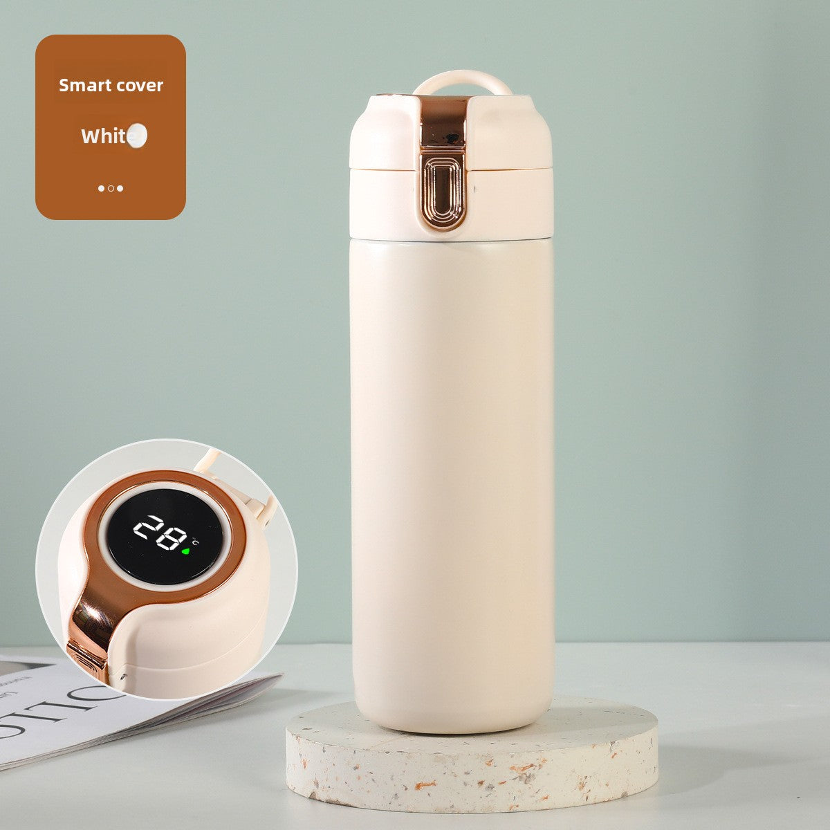 Temperature Display Stainless Steel Double Wall Insulated Cup Engraved Water Cup