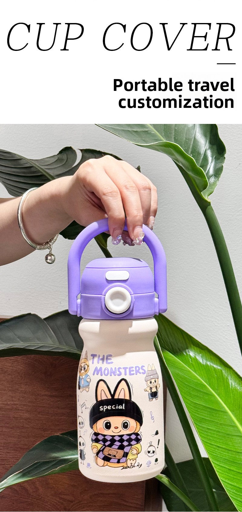 Cartoon Children's Insulated Cup 316 Stainless Steel Double Drinking Cute Portable Tote Bottle