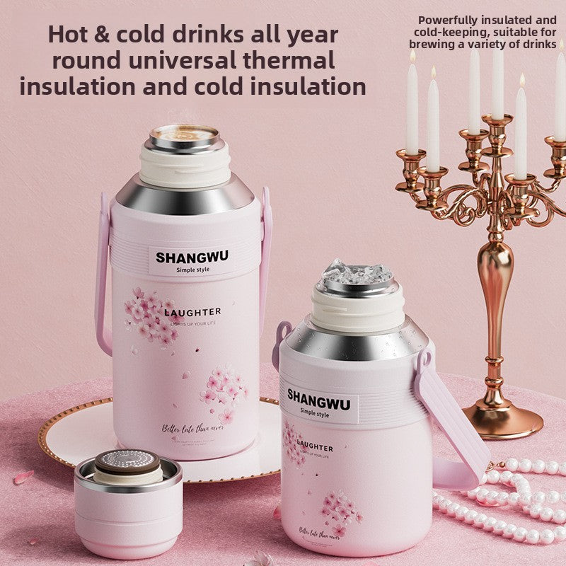 Large Capacity Insulated 316 Stainless Steel Sakura Water Cup