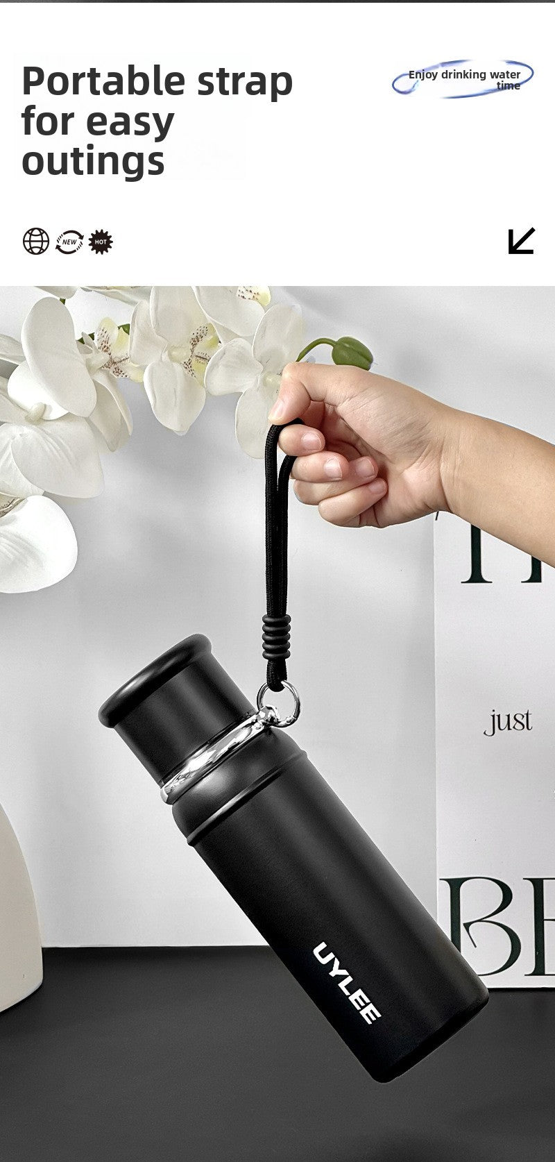 Large capacity 316 stainless steel insulated car water bottle