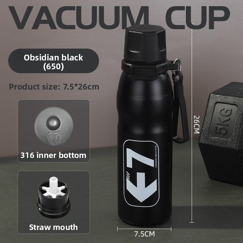 316L Stainless Steel Outdoor Portable Sports Straw Portable Kettle