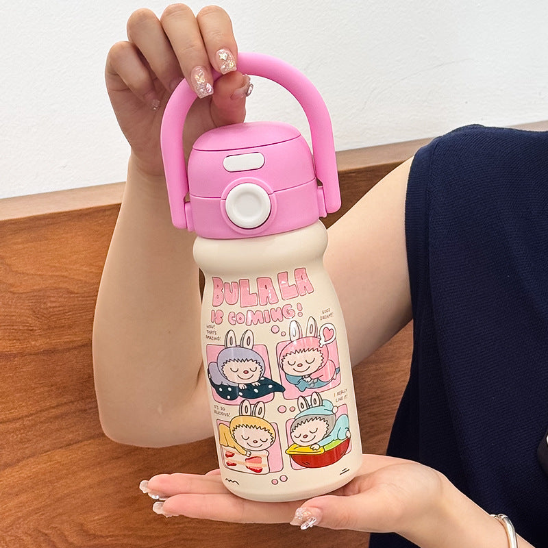 Cartoon Children's Insulated Cup 316 Stainless Steel Double Drinking Cute Portable Tote Bottle