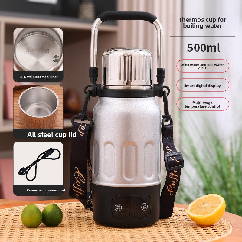 Intelligent Heating Temperature Control Boiling Water 316 Stainless Steel Thermos Cup