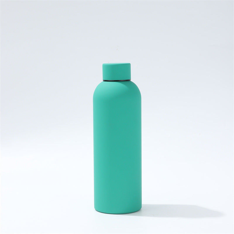 304 Stainless Steel Rubber Paint Small Mouth Bottle Thermos Cup Solid Color Minimalist