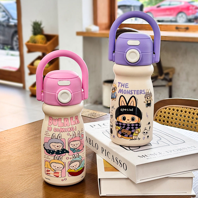 Cartoon Children's Insulated Cup 316 Stainless Steel Double Drinking Cute Portable Tote Bottle