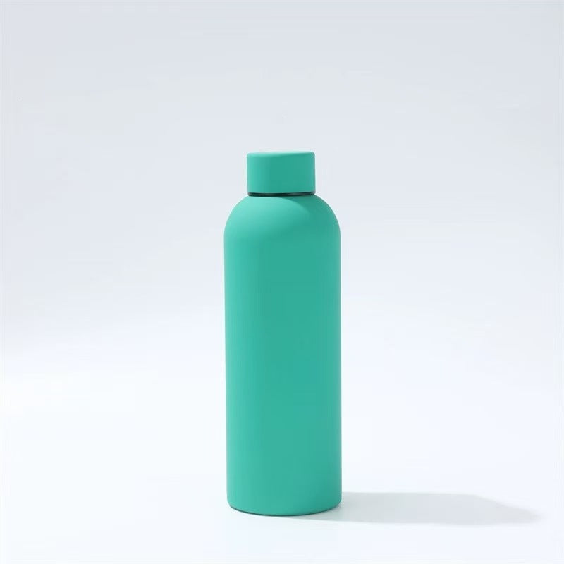 304 Stainless Steel Rubber Paint Small Mouth Bottle Thermos Cup Solid Color Minimalist