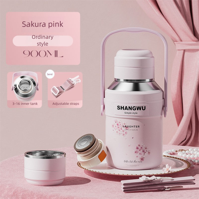 Large Capacity Insulated 316 Stainless Steel Sakura Water Cup