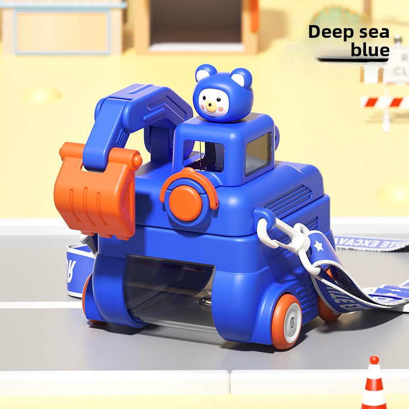 Children's Plastic Cup Small Excavator Student Toy Water Cup