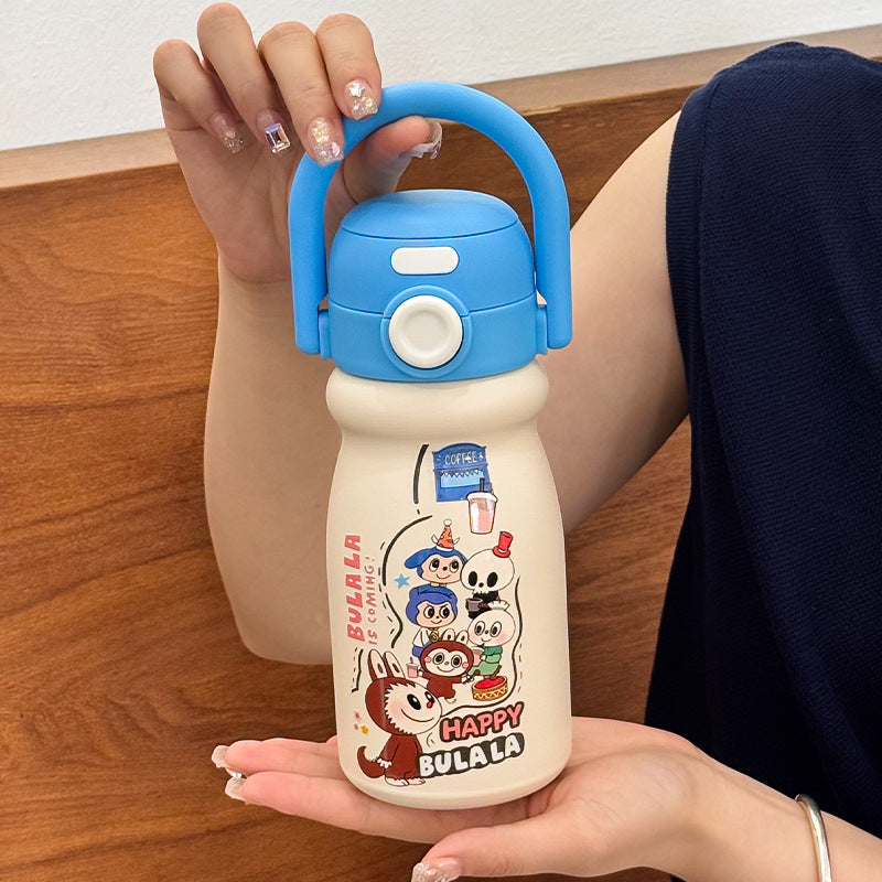 Cartoon Children's Insulated Cup 316 Stainless Steel Double Drinking Cute Portable Tote Bottle