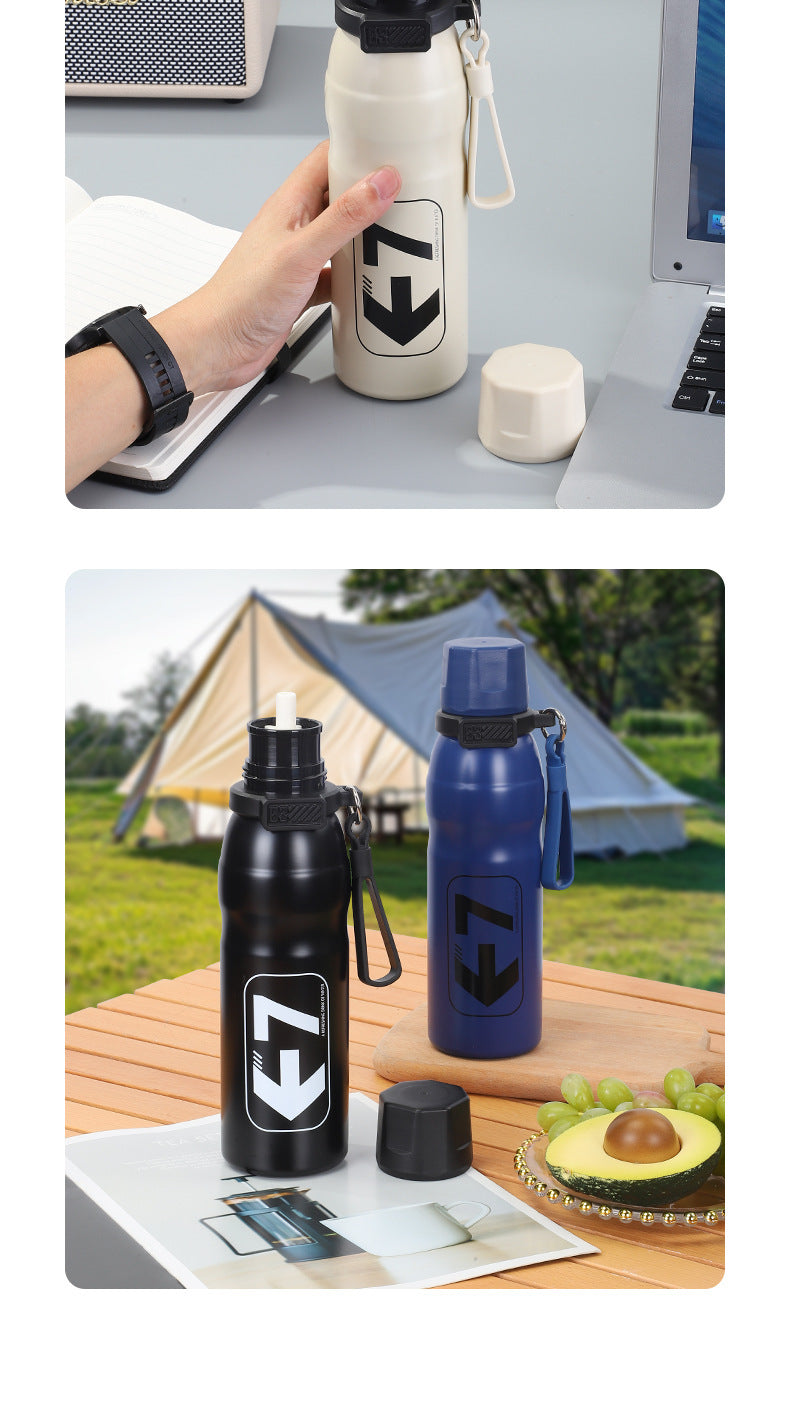 316L Stainless Steel Outdoor Portable Sports Straw Portable Kettle