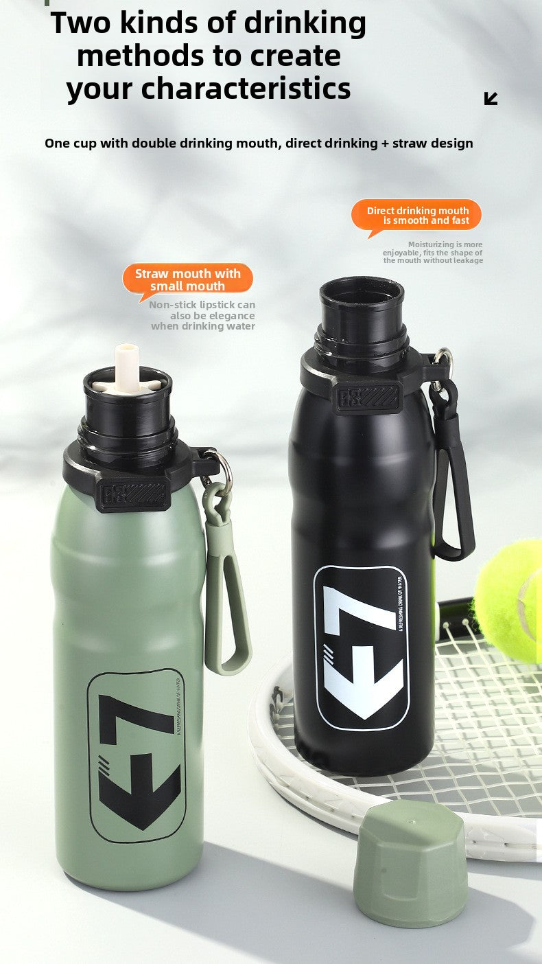 316L Stainless Steel Outdoor Portable Sports Straw Portable Kettle