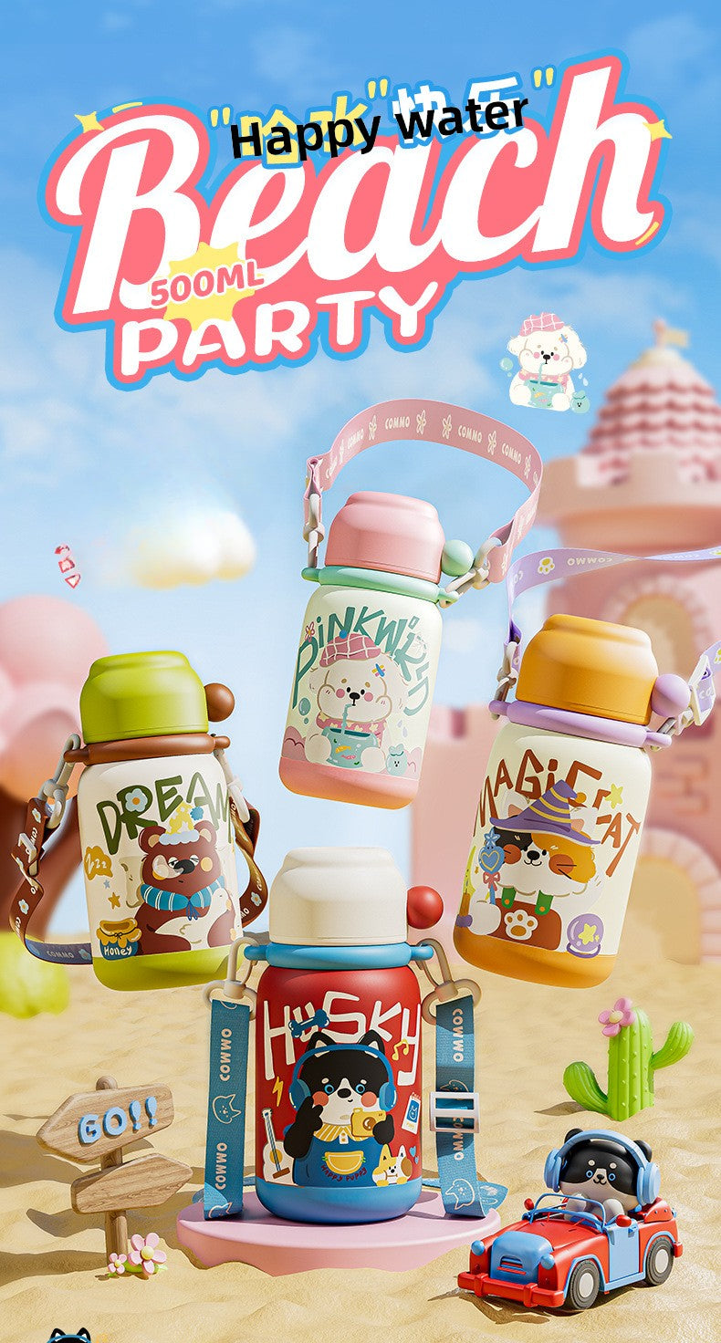 316 Stainless Steel Cartoon Insulated Cup Portable Travel Student Children