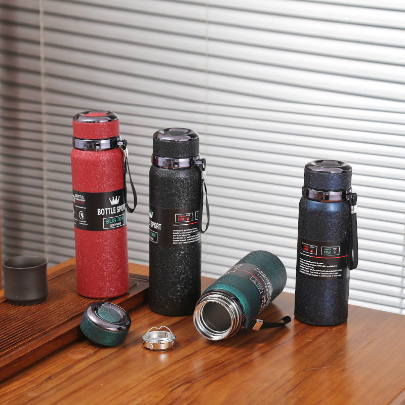 Ice Paint 316 Stainless Steel Thermos Cup Rope Holding Kettle Portable Sports Bottle