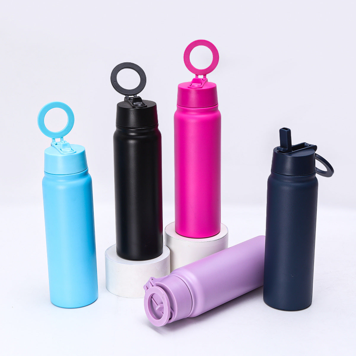 Magnetic Cover Phone Holder 304 Stainless Steel Insulated Cup