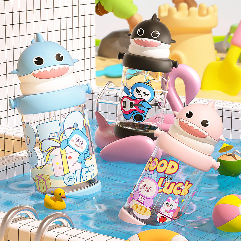 Plastic Cartoon Outdoor Portable Summer Straw Cup