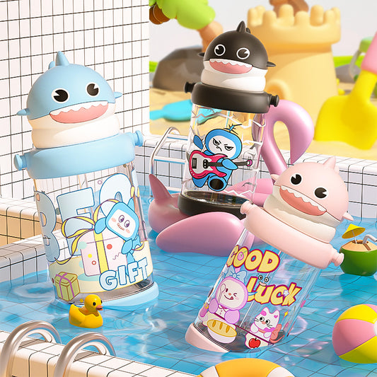 Plastic Cartoon Outdoor Portable Summer Straw Cup