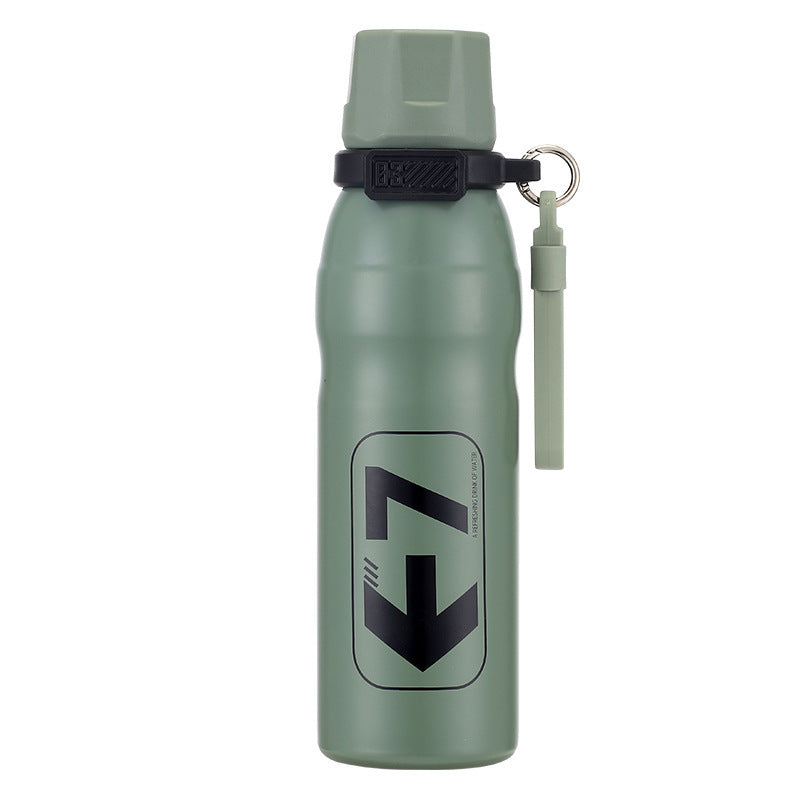 316L Stainless Steel Outdoor Portable Sports Straw Portable Kettle