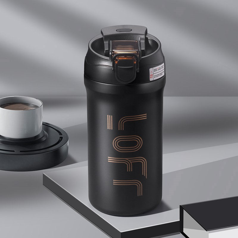 Coffee Cup Thermos Cup Double Drinking 316 Stainless Steel Portable Office Sports