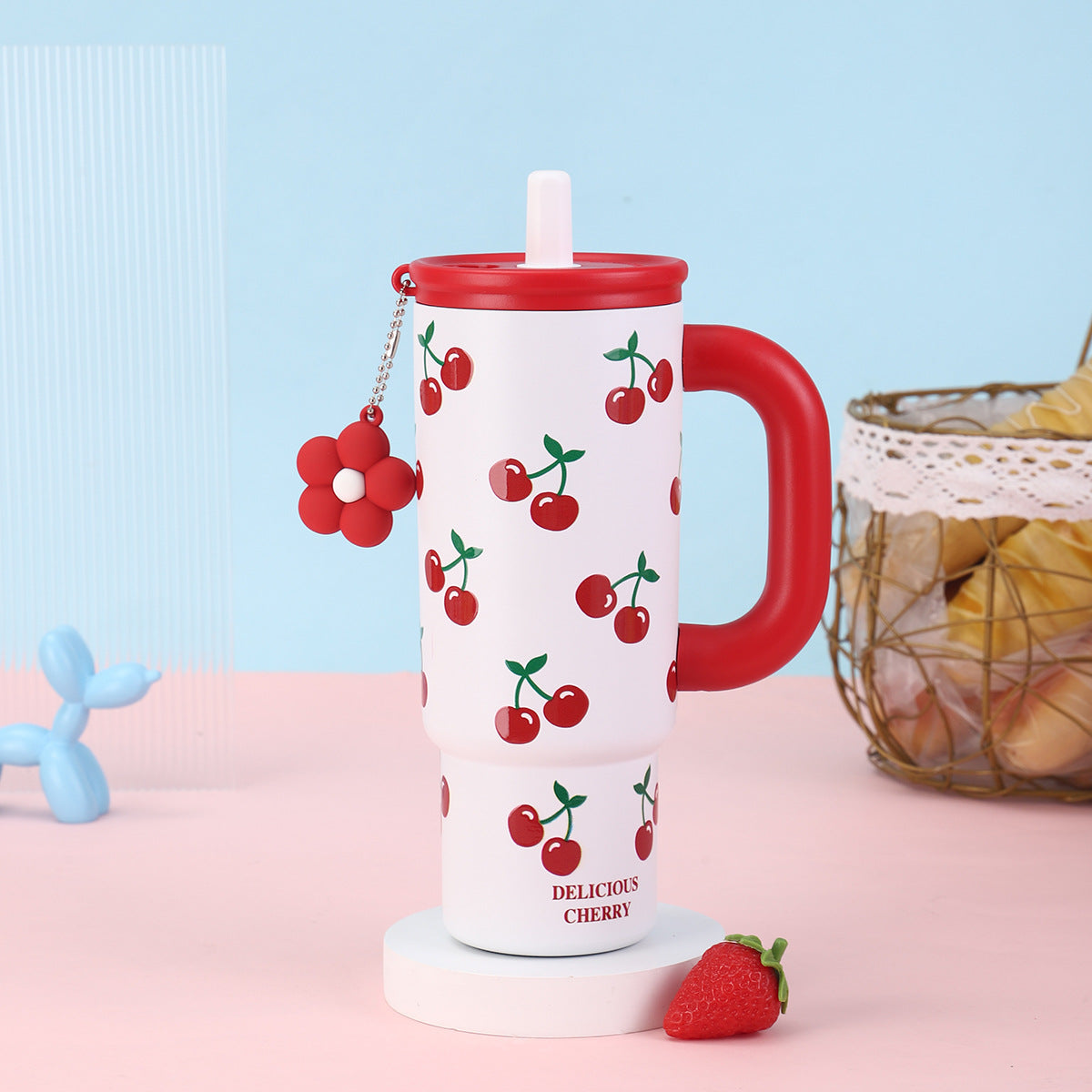 Cute Fashionable Stainless Steel Insulated Cup with Portable Handle