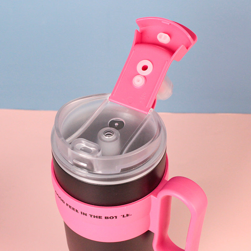 Dopamine Thermos Cup 304 Stainless Steel Large Capacity Handle Portable Outdoor Water Cup