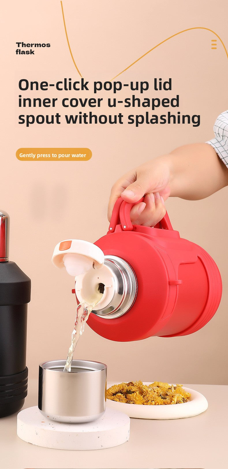 316 Stainless Steel Insulated Kettle Large Capacity Outdoor Portable Water Bottle