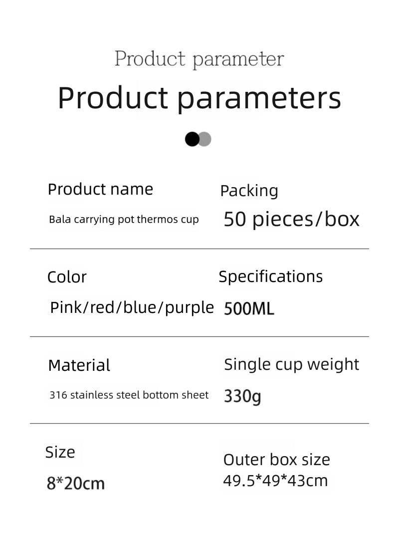 Cartoon Children's Insulated Cup 316 Stainless Steel Double Drinking Cute Portable Tote Bottle