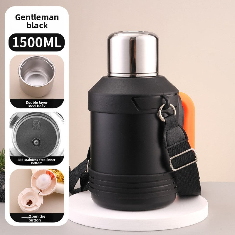 316 Stainless Steel Insulated Kettle Large Capacity Outdoor Portable Water Bottle