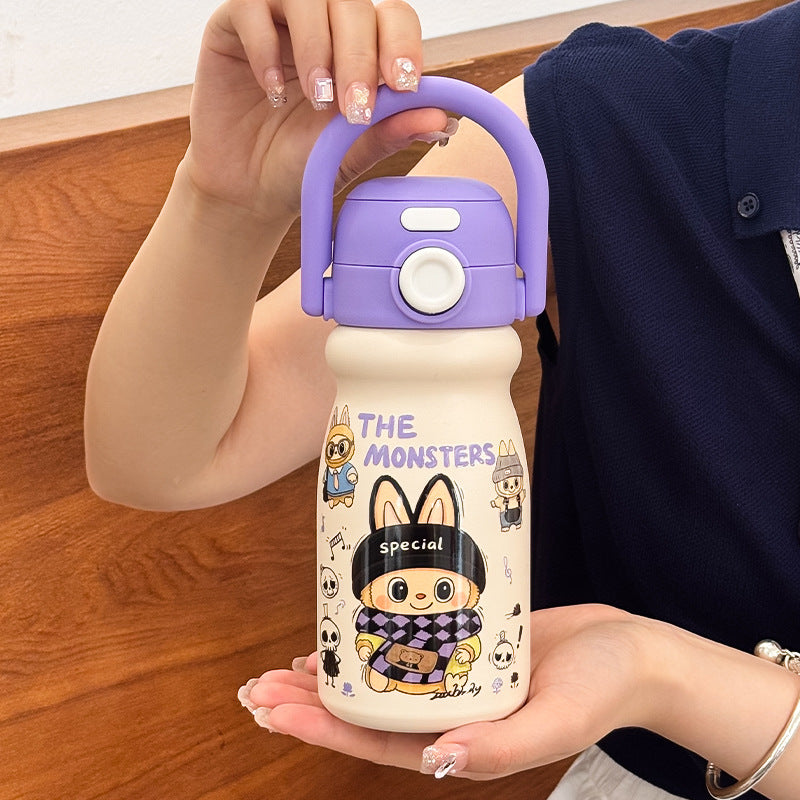 Cartoon Children's Insulated Cup 316 Stainless Steel Double Drinking Cute Portable Tote Bottle