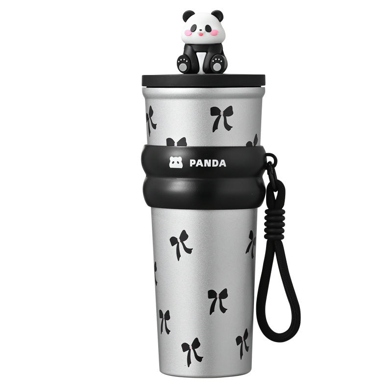 Insulated 316 Stainless Steel Thickened Portable Cup with Strap