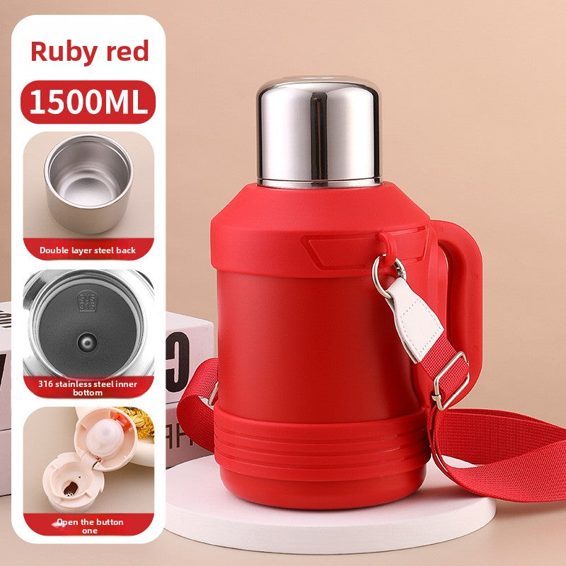 316 Stainless Steel Insulated Kettle Large Capacity Outdoor Portable Water Bottle