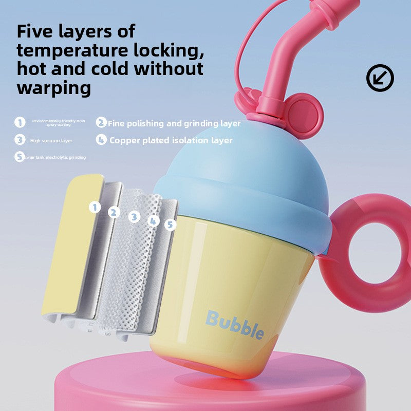 Insulated Cute Portable 316 Tea Brewing Straw Cup