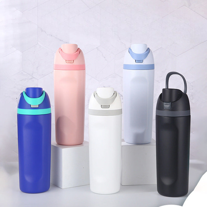 316 Stainless Steel Sports Straw Cup Bounce Handheld Insulated Cup