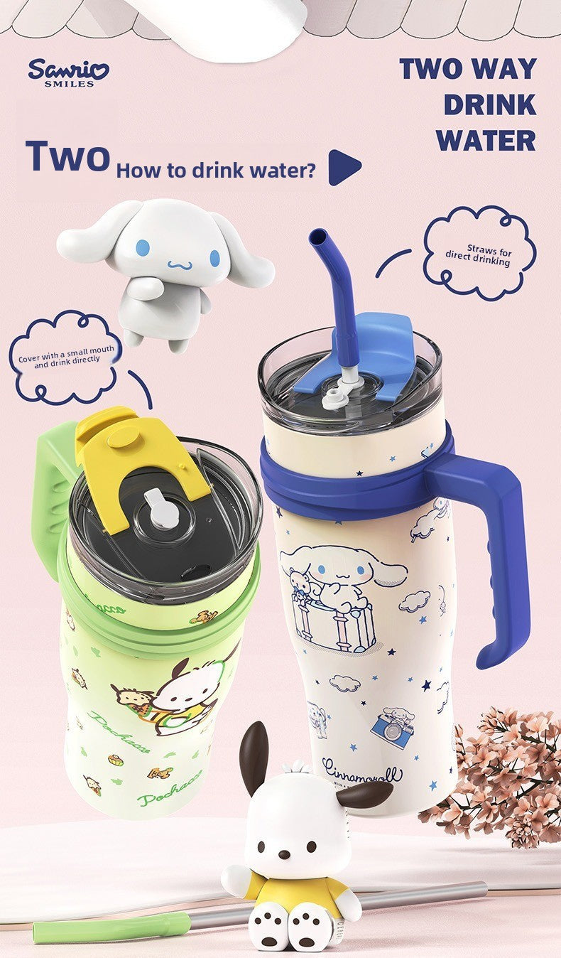 304 Stainless Steel Giant Sanrio Insulated Cup Large Capacity Handle Water Cup