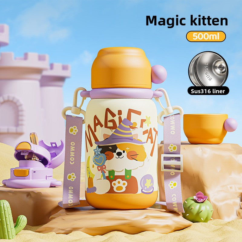 316 Stainless Steel Cartoon Insulated Cup Portable Travel Student Children